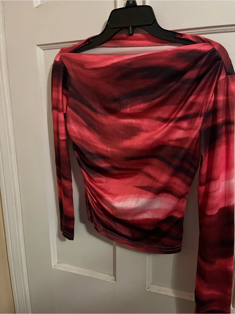 Red Ombre Long-Sleeve Women's Top